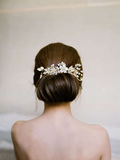 Hong Kong Wedding Headpiece | BIANCA - Enchanted Floral Garden Sparkling Headpiece *Featured on Bride and Breakfast HK* | Hong Kong Handmade Wedding Accessories, Bridal Headpiece and Earrings | Down The Aisle Atelier