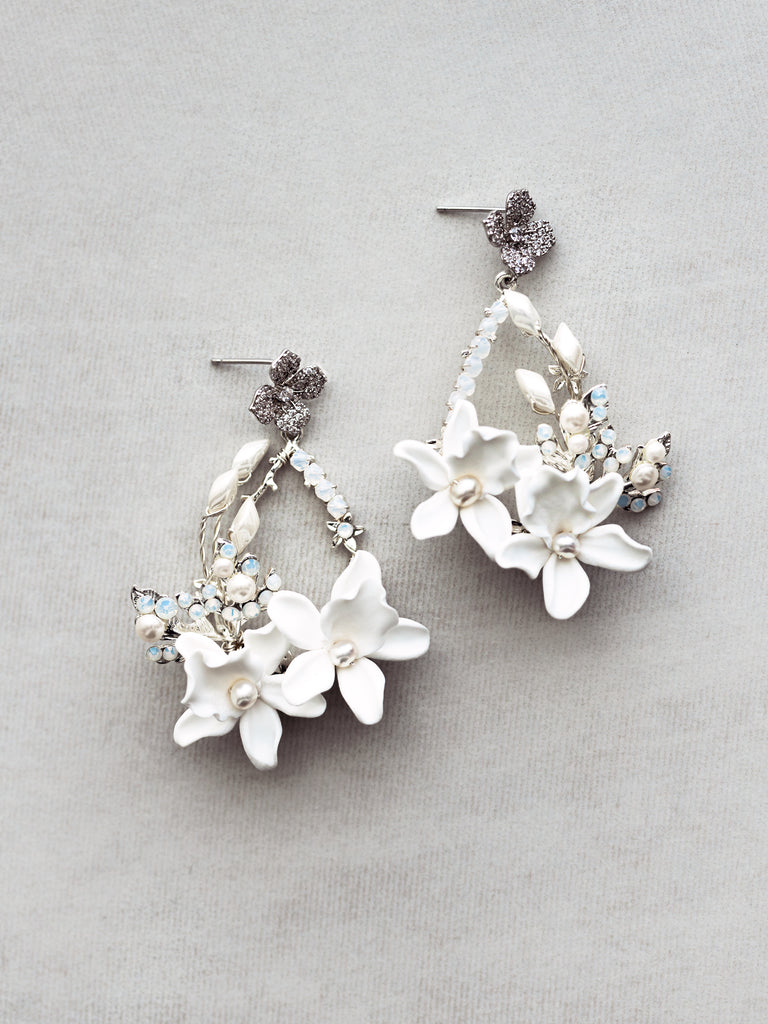 香港新娘耳環| 耳夾耳環| Hong Kong Bridal Earrings DAVINA